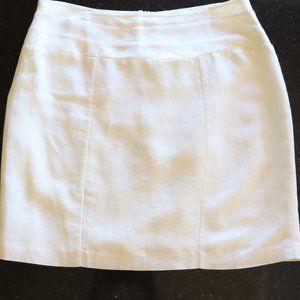 Love 21 White LInen Skirt with Lining